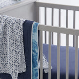 Organic Cotton Fitted Crib Sheet, Navy