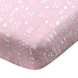 Organic Cotton Fitted Crib Sheet, Pattern Play Pink