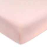 Organic Cotton Fitted Crib Sheet, Pink Salt