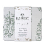 Organic Cotton Changing Pad Cover, Jumbo Leaf Sage