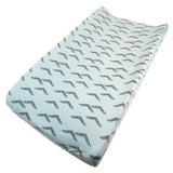 Organic Cotton Changing Pad Cover, Pyramids Whispering Blue