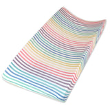 Organic Cotton Changing Pad Cover, Rainbow Stripe