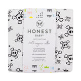 Organic Cotton Changing Pad Cover, Tossed Skulls