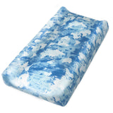 Organic Cotton Changing Pad Cover, Watercolor World