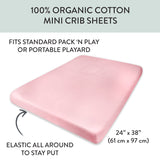 Organic Cotton Mini Crib Sheet, Pink
