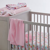 2-Pack Organic Cotton Fitted Crib Sheets, Rose Blossom
