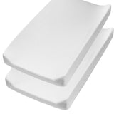 2-Pack Organic Cotton Changing Pad Covers, Bright White