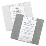 2-Pack Organic Cotton Bassinet Sheets, Gray Heather