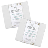 2-Pack Organic Cotton Bassinet Sheets, White