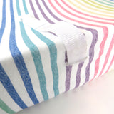 2-Piece Organic Cotton Printed & Terry Changing Pad Cover Set, Rainbow Stripe