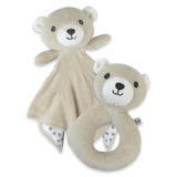 Bear Lovey and Rattle BEARY CUTE Gift Set, Bear