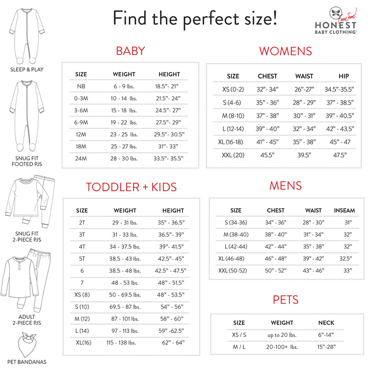 FamJam size chart