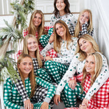 Organic Cotton Holiday Matching Family Pajamas, Painted Buffalo Check Print
