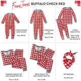 Organic Cotton Holiday Matching Family Pajamas, Painted Buffalo Check Red