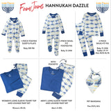 Organic Cotton Holiday Matching Family Pajamas, Hanukkah Dazzle