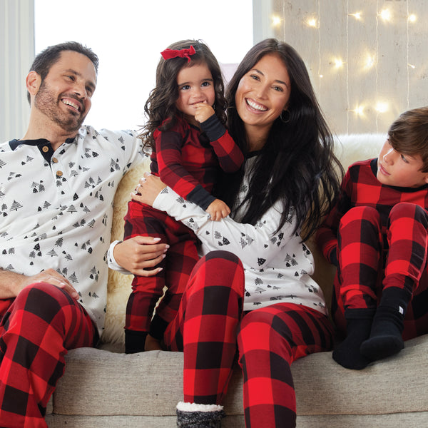 Organic Cotton Holiday Matching Family Pajamas, Holiday Tartan