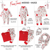 Organic Cotton Holiday Matching Family Pajamas, Moose & Mugs