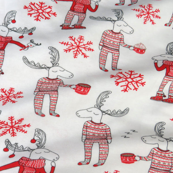 Matching Family Pjs Custom Moose With Bow - Family Christmas Pajamas By  Jenny