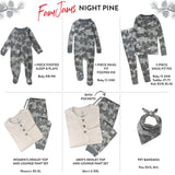 Organic Cotton Holiday Matching Family Pajamas, Night Pine