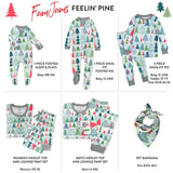 Organic Cotton Holiday Matching Family Pajamas, Feelin Pine
