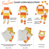 Organic Cotton Holiday Matching Family Pajamas, Candy Corn Bold Stripe