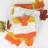 Organic Cotton Holiday Matching Family Pajamas, Candy Corn Bold Stripe