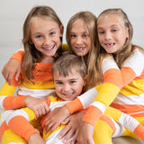 Organic Cotton Holiday Matching Family Pajamas, Candy Corn Bold Stripe