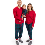 Organic Cotton Holiday Matching Family Pajamas, Black Watch Plaid