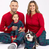 Organic Cotton Holiday Matching Family Pajamas, Black Watch Plaid