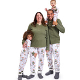 Organic Cotton Holiday Matching Family Pajamas, Foxy Green