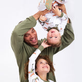 Organic Cotton Holiday Matching Family Pajamas, Foxy Green