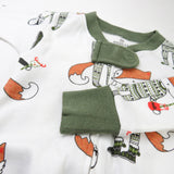 Organic Cotton Holiday Matching Family Pajamas, Foxy Green