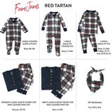 Organic Cotton Holiday Matching Family Pajamas, Red Tartan