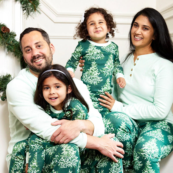 Green matching pajamas sale