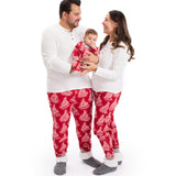 Organic Cotton Holiday Matching Family Pajamas, Berry Red