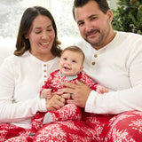 Organic Cotton Holiday Matching Family Pajamas, Berry Red