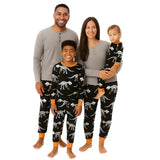 Go to slide 1, Organic Cotton Holiday Matching Family Pajamas, Dino Ween