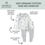 2-Piece Take-Me-Home Side-Snap Top and Pant Set, Jumbo Twinkle Grey