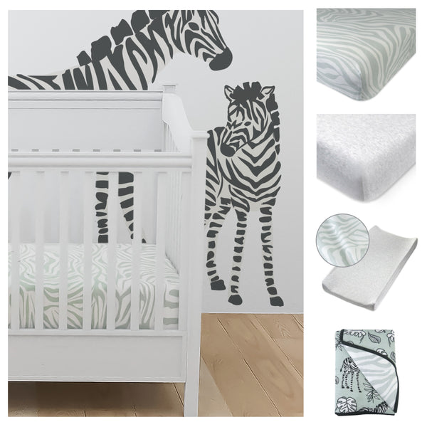 HonestBaby Extra Large Throw Beach Towel - 100% Organic Cotton For Baby Boys & Girls, Zebra Print, One Size - View #3