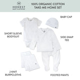 TAKE ME HOME 6-Piece Organic Cotton Gift Set, Bright White