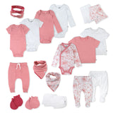 HITTIN THE TOWN 20-Piece Organic Cotton Gift Set, Sketchy Floral Pink
