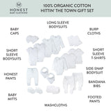 HITTIN THE TOWN 20-Piece Organic Cotton Gift Set, Bright White