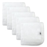 5-Pack Organic Cotton Washcloths, Bright White