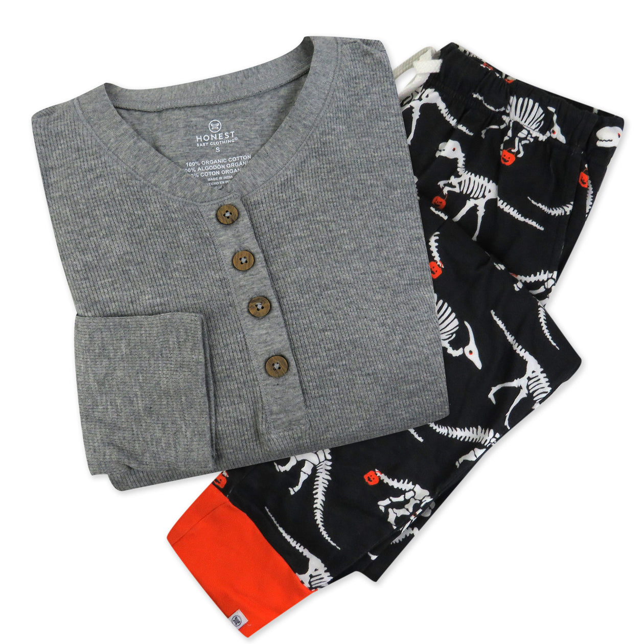 Organic Cotton Holiday Matching Family Pajamas, Dino Ween