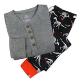 Go to slide 15, Organic Cotton Holiday Matching Family Pajamas, Dino Ween