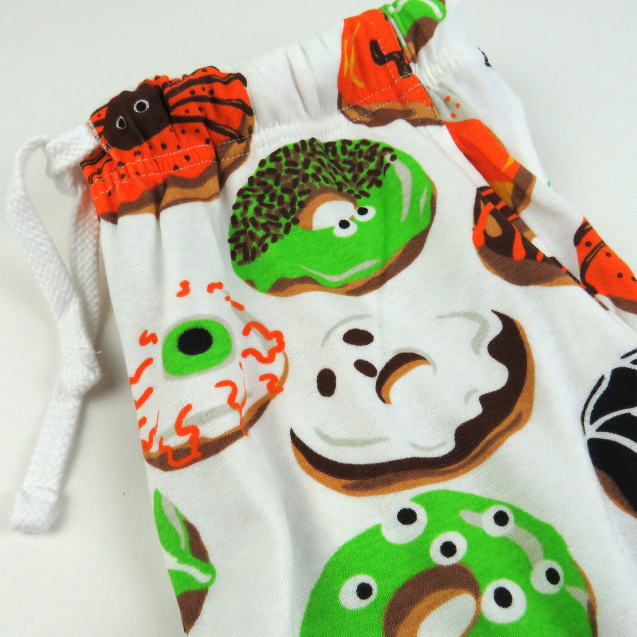 Organic Cotton Holiday Matching Family Pajamas, Spoo-oo-keey Donuts Green