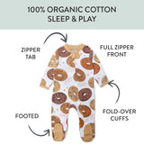 Organic Cotton Fun Foods Pajamas For Babies & Toddlers, Bagel Schmagel