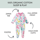 Organic Cotton Sleep & Plays, Birthday Bash Pinks