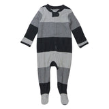 Organic Cotton Celebration Pajamas, Bold Stripe Gray Ombre