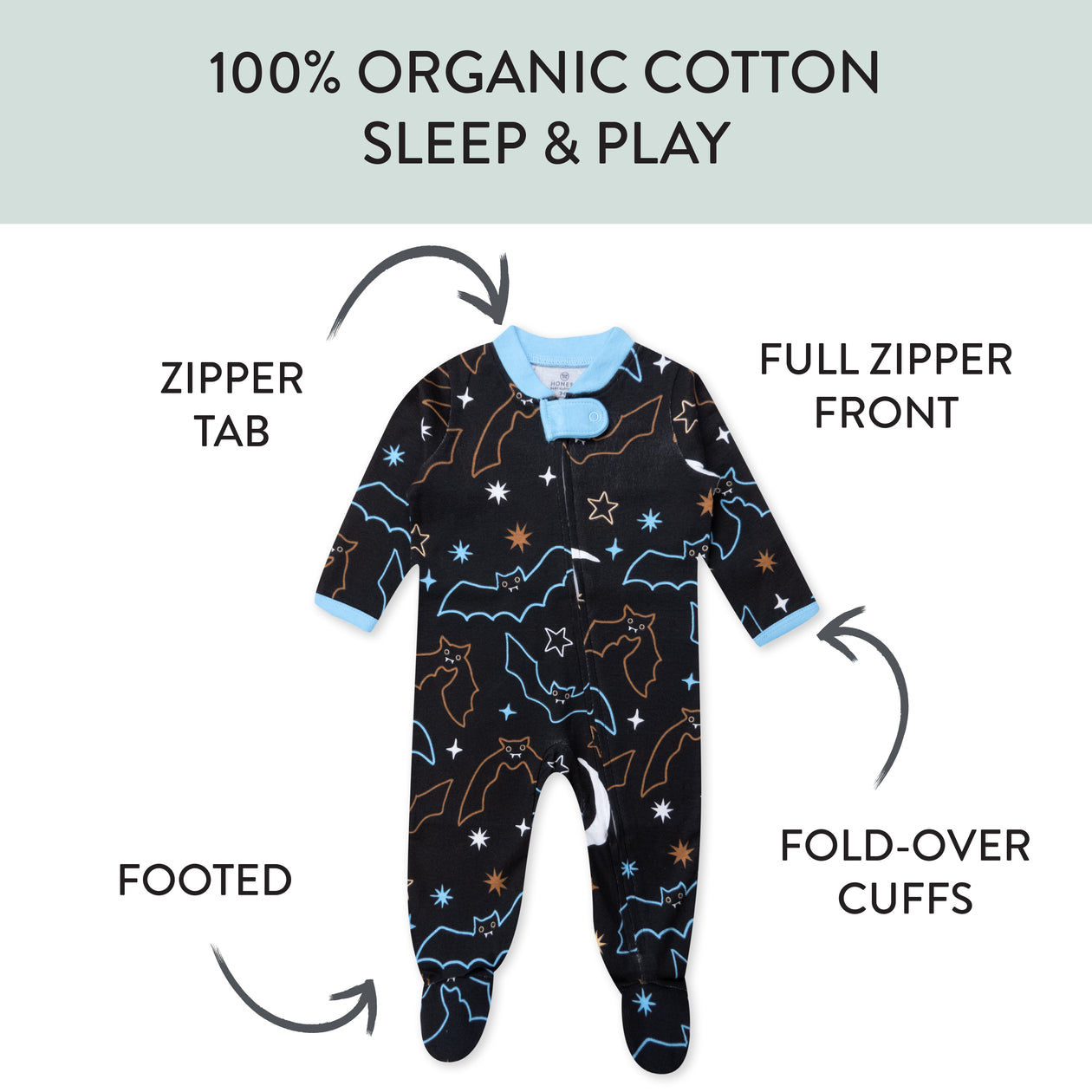 Organic Cotton Celebration Pajamas, A Bit Batty
